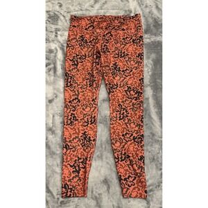 Nike‎ Dri-FIT Leggings Womens Large Red Black Floral Print High Rise Yoga Pants